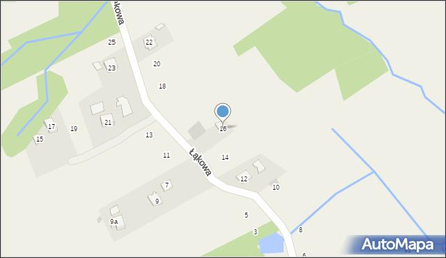 Czechówka, Łąkowa, 16, mapa Czechówka