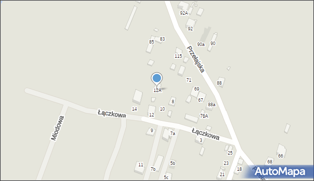 Czeladź, Łączkowa, 12A, mapa Czeladź