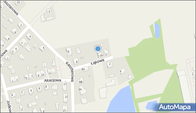 Czerniewice, Łąkowa, 1, mapa Czerniewice