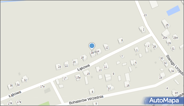 Czersk, Łąkowa, 16, mapa Czersk