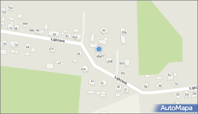 Czersk, Łąkowa, 60a, mapa Czersk