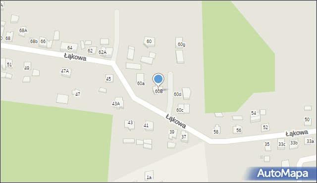 Czersk, Łąkowa, 60B, mapa Czersk