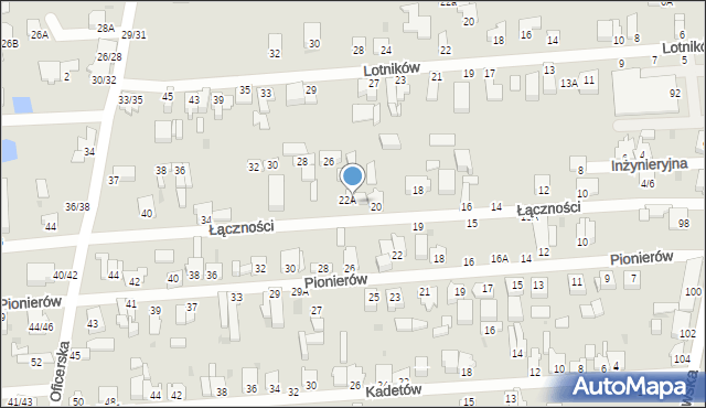 Częstochowa, Łączności, 24, mapa Częstochowy