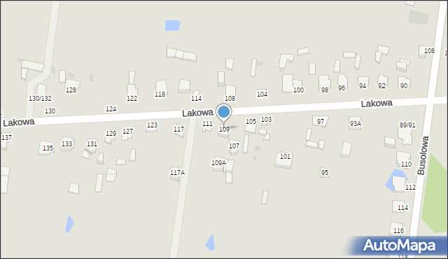 Częstochowa, Lakowa, 109, mapa Częstochowy