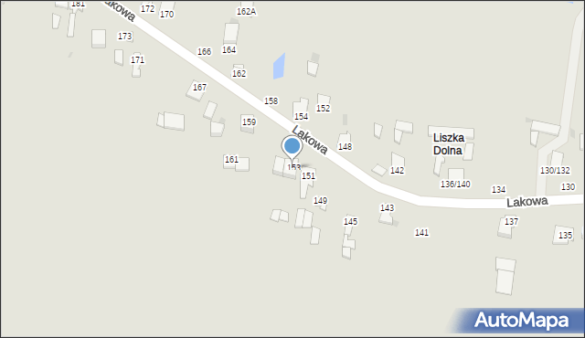 Częstochowa, Lakowa, 153, mapa Częstochowy