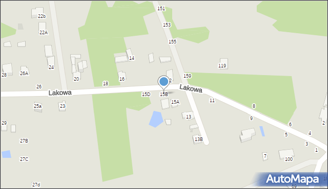 Częstochowa, Lakowa, 15B, mapa Częstochowy