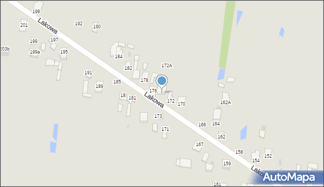 Częstochowa, Lakowa, 174, mapa Częstochowy