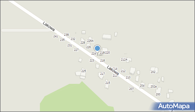 Częstochowa, Lakowa, 222, mapa Częstochowy