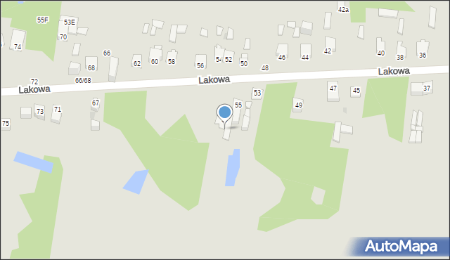 Częstochowa, Lakowa, 57A, mapa Częstochowy