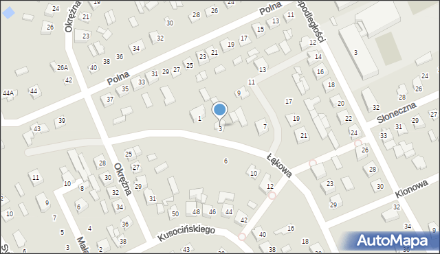 Czyżew, Łąkowa, 5, mapa Czyżew