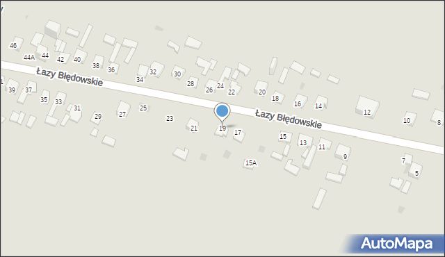 Dąbrowa Górnicza, Łazy Błędowskie, 19, mapa Dąbrowa Górnicza