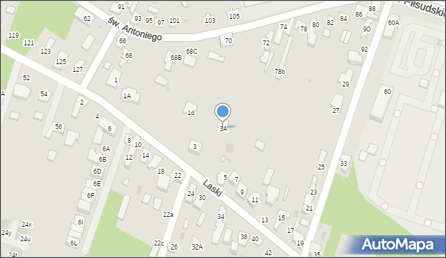 Dąbrowa Górnicza, Laski, 3A, mapa Dąbrowa Górnicza