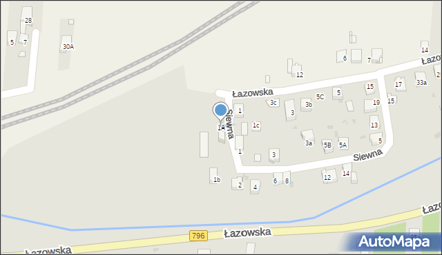 Dąbrowa Górnicza, Łazowska, 1A, mapa Dąbrowa Górnicza