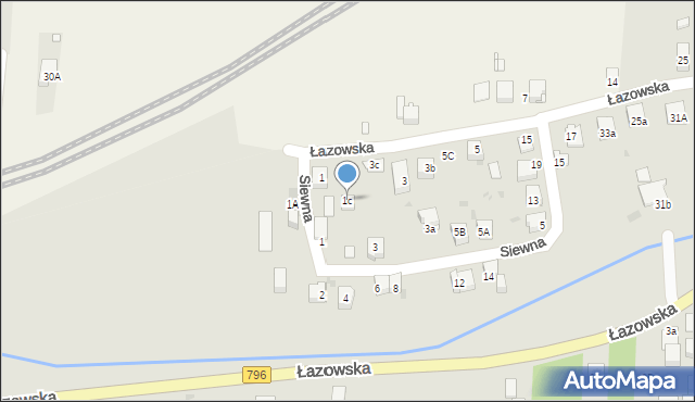 Dąbrowa Górnicza, Łazowska, 1c, mapa Dąbrowa Górnicza