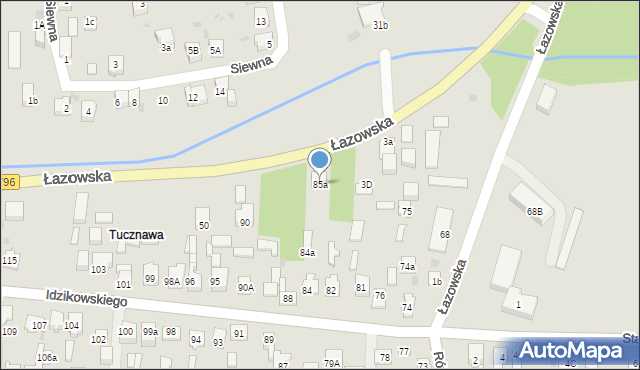 Dąbrowa Górnicza, Łazowska, 85a, mapa Dąbrowa Górnicza