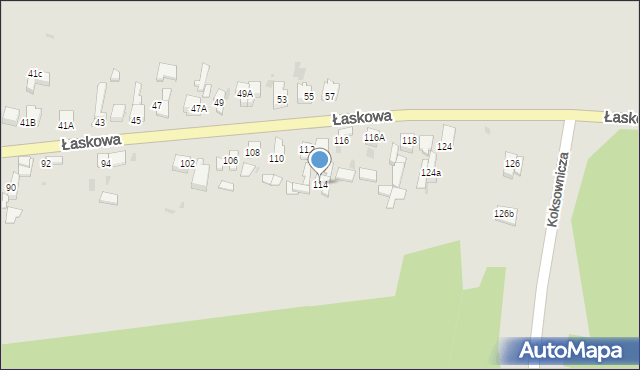 Dąbrowa Górnicza, Łaskowa, 114, mapa Dąbrowa Górnicza