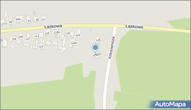 Dąbrowa Górnicza, Łaskowa, 126b, mapa Dąbrowa Górnicza