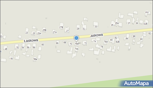 Dąbrowa Górnicza, Łaskowa, 70A, mapa Dąbrowa Górnicza