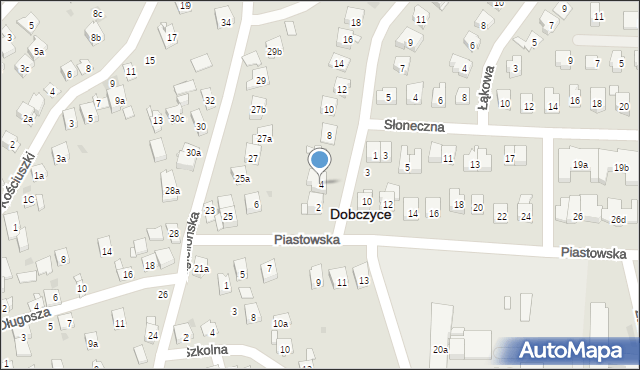 Dobczyce, Łanowa, 4, mapa Dobczyce