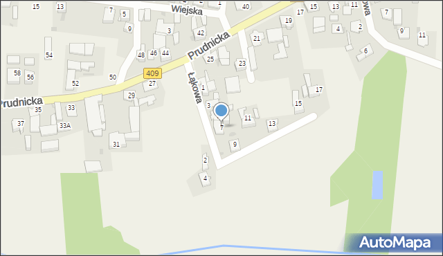 Dobra, Łąkowa, 7, mapa Dobra