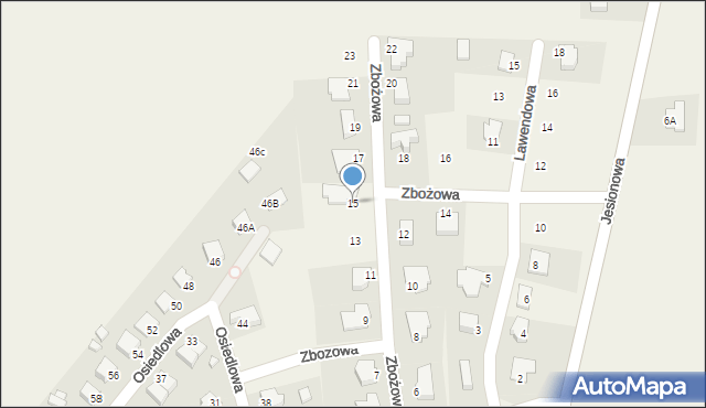 Dobrcz, Lawendowa, 15, mapa Dobrcz