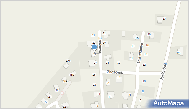 Dobrcz, Lawendowa, 19, mapa Dobrcz