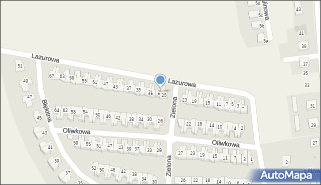 Dobrzykowice, Lazurowa, 27, mapa Dobrzykowice