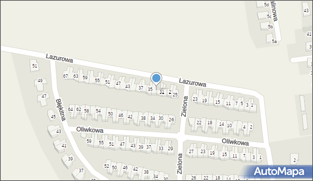 Dobrzykowice, Lazurowa, 33, mapa Dobrzykowice