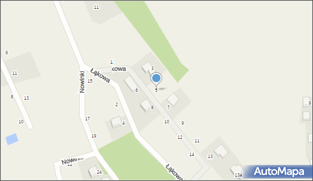 Donimierz, Łąkowa, 5, mapa Donimierz