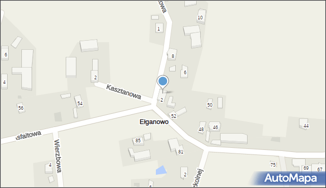 Ełganowo, Łąkowa, 4, mapa Ełganowo