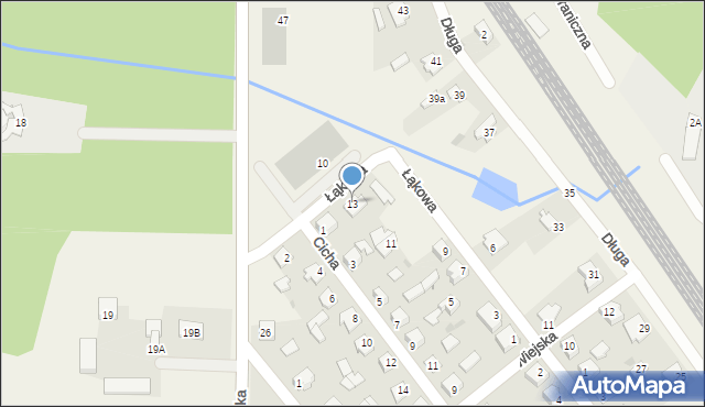 Gąsocin, Łąkowa, 13, mapa Gąsocin