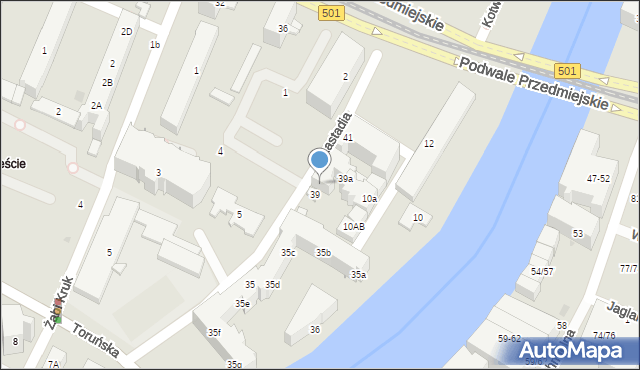 Gdańsk, Lastadia, 39b, mapa Gdańska