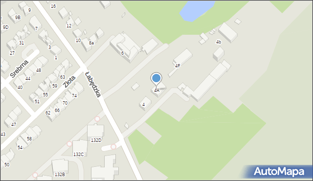 Gliwice, Łabędzka, 4A, mapa Gliwic