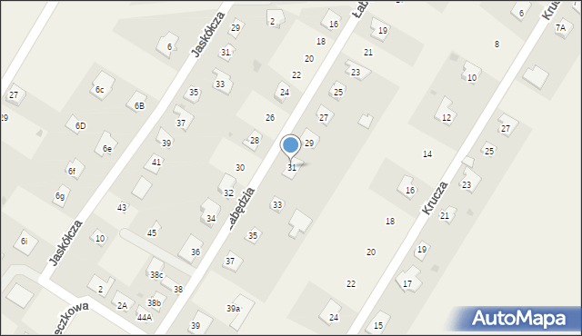 Głogowo, Łabędzia, 31, mapa Głogowo