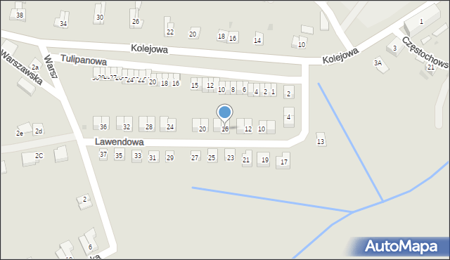 Głuszyca, Lawendowa, 16, mapa Głuszyca