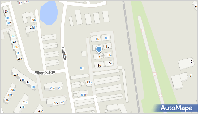 Gniezno, Laubitza Antoniego, bp., 8f, mapa Gniezna