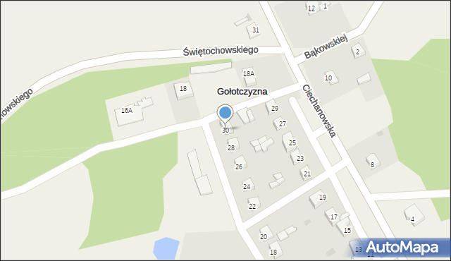 Gołotczyzna, Łąkowa, 30, mapa Gołotczyzna