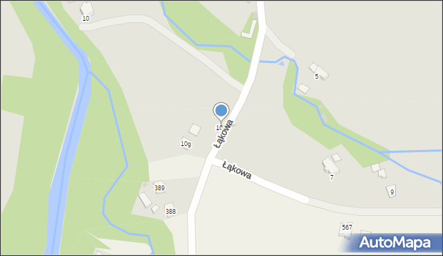 Gorlice, Łąkowa, 10e, mapa Gorlic