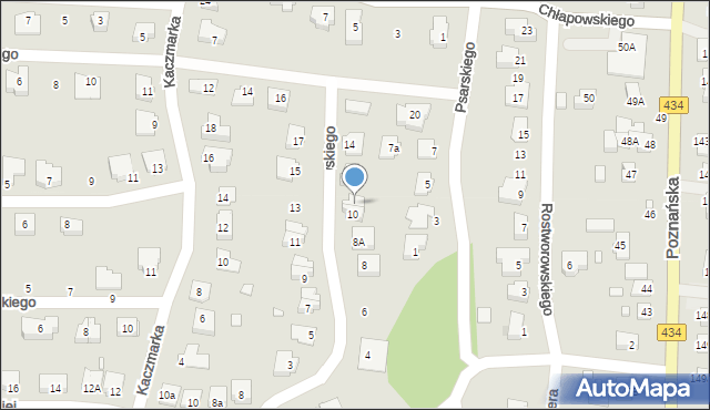 Gostyń, Laurentowskiego Piotra, 10a, mapa Gostyń