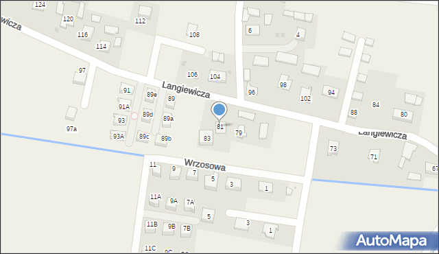 Goszcza, Langiewicza Mariana, gen., 81, mapa Goszcza