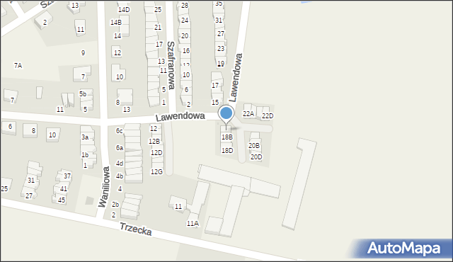 Gowarzewo, Lawendowa, 18a, mapa Gowarzewo