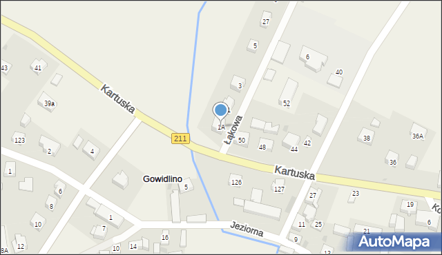 Gowidlino, Łąkowa, 1A, mapa Gowidlino