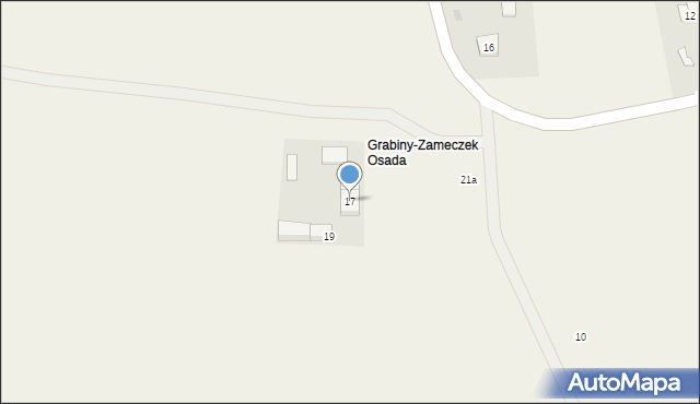 Grabiny-Zameczek, Łąkowa, 17, mapa Grabiny-Zameczek