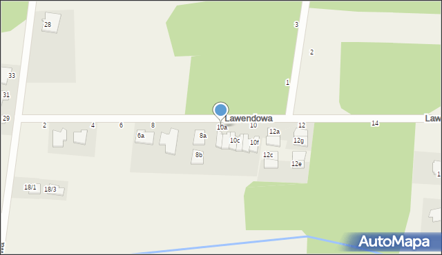 Grabówka, Lawendowa, 10a, mapa Grabówka