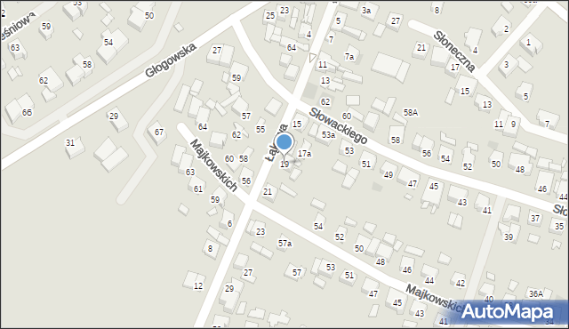 Grodzisk Wielkopolski, Łąkowa, 19, mapa Grodzisk Wielkopolski