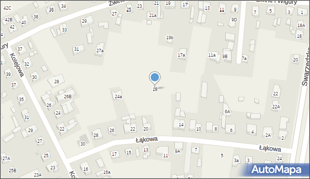 Gruszczyn, Łąkowa, 18, mapa Gruszczyn