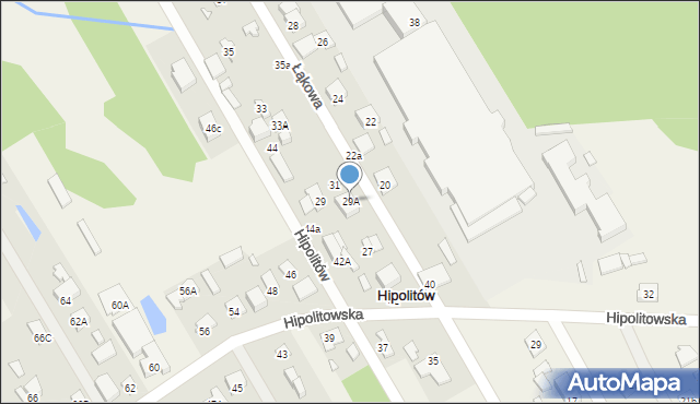 Hipolitów, Łąkowa, 29A, mapa Hipolitów