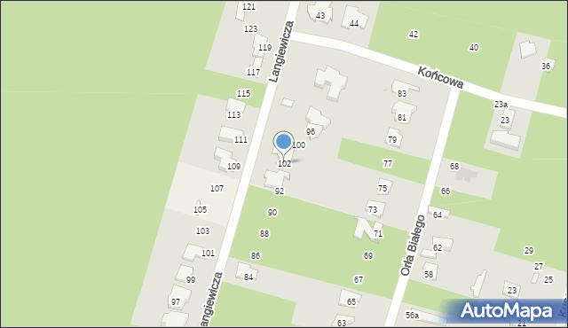 Izabelin C, Langiewicza Mariana, gen., 102, mapa Izabelin C