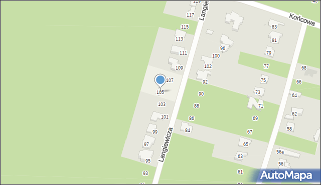 Izabelin C, Langiewicza Mariana, gen., 105, mapa Izabelin C