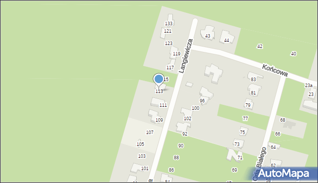 Izabelin C, Langiewicza Mariana, gen., 113, mapa Izabelin C